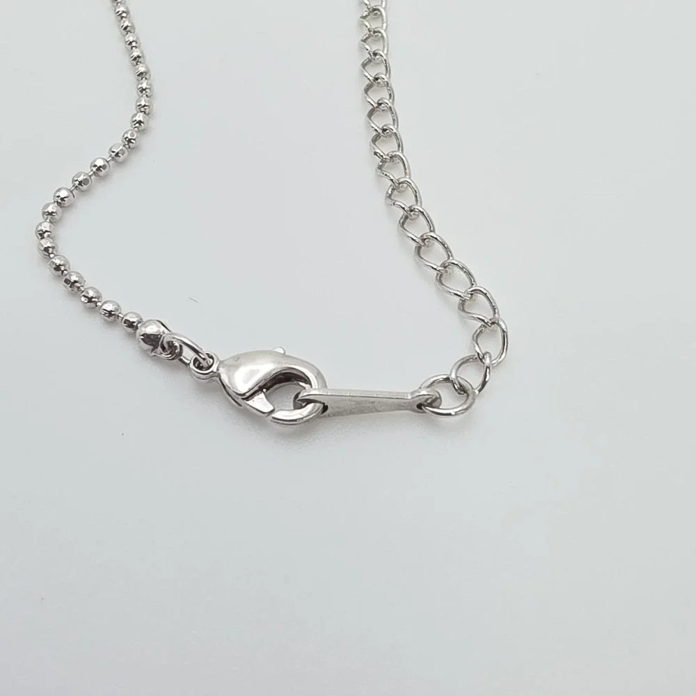Vtg SWAROVSKI Crystal Necklace Blue Rhodium Plate Ball Chain 20" FREE $HIPPING!! - Picture 7 of 10